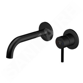 Steinberg 100 - Mitigeur de lavabo encastré, installation 2 trous, noir mat 100 1814 3 S