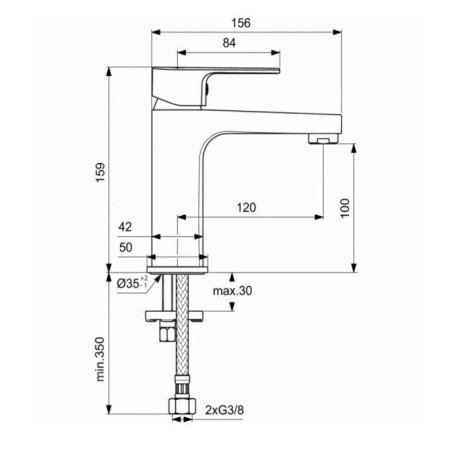 Ideal Standard Cerafine D - Mitigeur de lavabo, chrome BC553AA