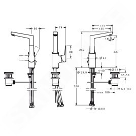 Hansa Twist - Mitigeur de lavabo avec garniture de vidage, chrome 09542205