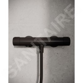 Ideal Standard ALU+ - Mitigeur thermostatique de douche, noir soyeux BD582XG