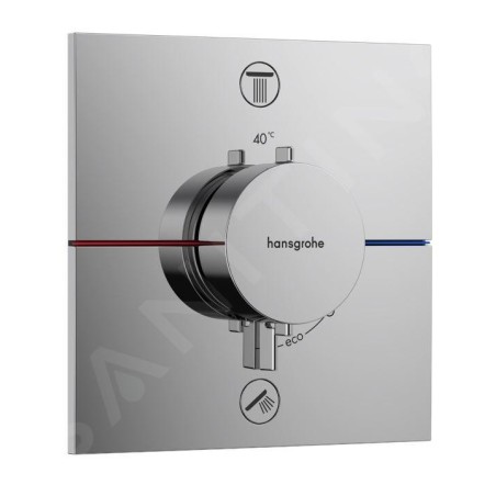 Hansgrohe ShowerSelect Comfort - Mitigeur thermostatique encastré pour 2 sorties, chrome 15572000