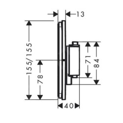 Hansgrohe ShowerSelect Comfort - Mitigeur thermostatique encastré pour 2 sorties, chrome 15572000