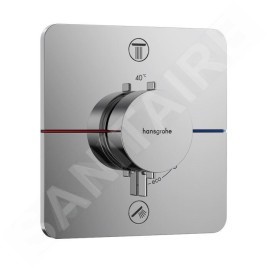 Hansgrohe ShowerSelect Comfort - Mitigeur thermostatique encastré pour 2 sorties, chrome 15583000