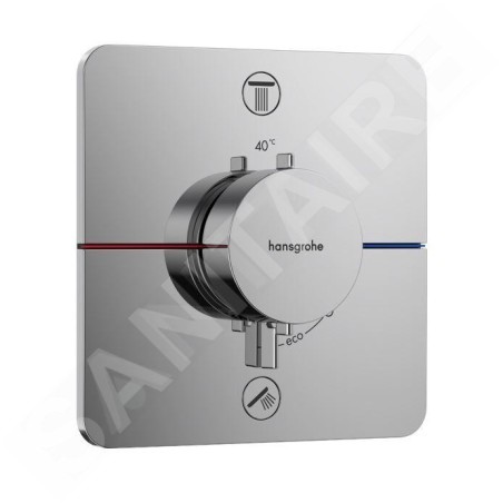 Hansgrohe ShowerSelect Comfort - Mitigeur thermostatique encastré pour 2 sorties, chrome 15583000