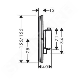 Hansgrohe ShowerSelect Comfort - Mitigeur thermostatique encastré pour 2 sorties, chrome 15583000