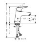 Hansgrohe Logis - Mitigeur de lavabo avec vidage Push-Open, EcoSmart, noir mat 71077670