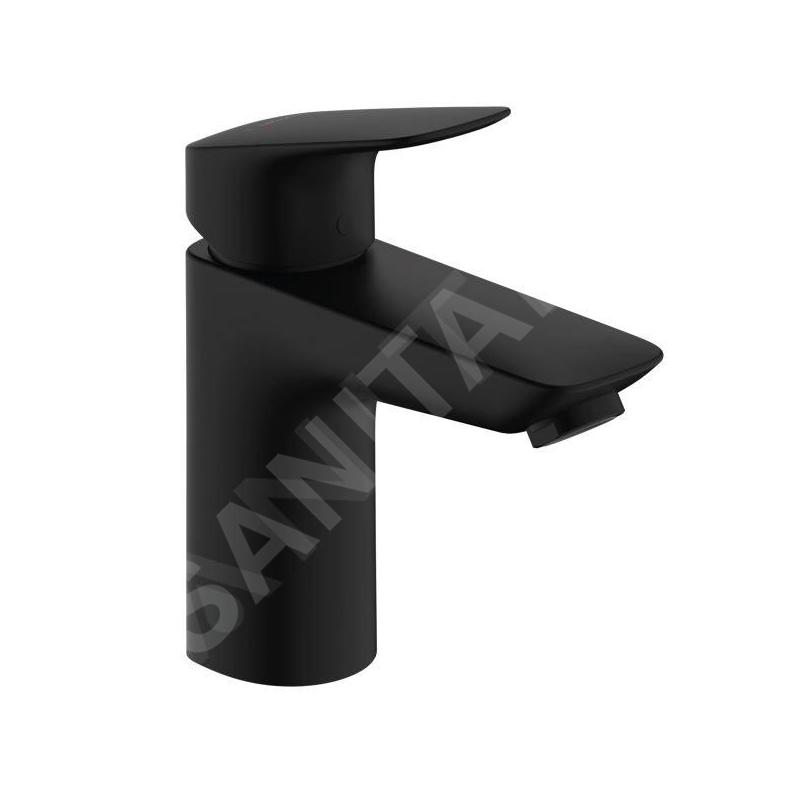 Hansgrohe Logis - Mitigeur de lavabo avec vidage, EcoSmart, noir mat 71100670
