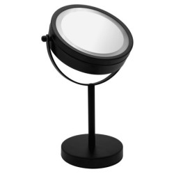 DAISY miroir cosmétique éclairage LED, Ø 150 mm, noir