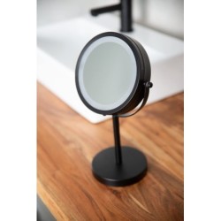 DAISY miroir cosmétique éclairage LED, Ø 150 mm, noir
