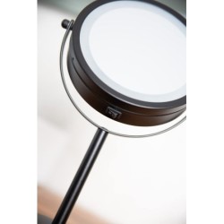 DAISY miroir cosmétique éclairage LED, Ø 150 mm, noir