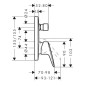 Hansgrohe Logis - Mitigeur encastré 2 sorties, noir mat 71405670