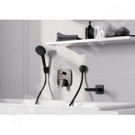 Hansgrohe Logis - Mitigeur encastré 2 sorties, noir mat 71405670