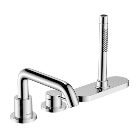 Hansgrohe Tecturis S - Mitigeur sur bord de baignoire, installation à 3 trous, sBox, chrome 73447000