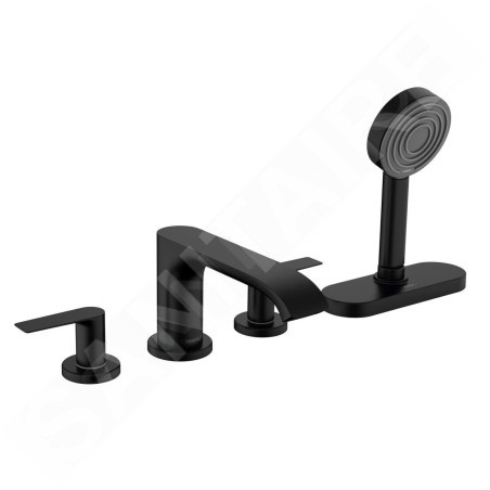 Hansgrohe Vivenis - Mitigeur sur le bord de baignoire, installation 4 trous, Sbox, noir mat 75444670