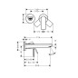 Hansgrohe Rebris E - Mitigeur de lavabo encastré, 2 trous, chrome 72568000