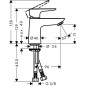 Hansgrohe Talis E - Mitigeur de lavabo 80 CoolStart sans garniture de vidage, chrome 71704000