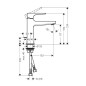 Hansgrohe Metropol - Mitigeur de lavabo 110 avec garniture de vidage à tirette, chrome 32506000