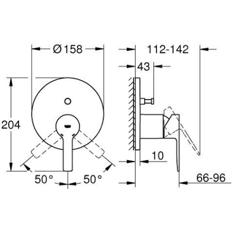 Grohe Lineare - Mitigeur encastrable pour 2 sorties, chrome 24064001