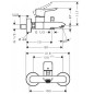 Hansgrohe Metris New - Mitigeur de baignoire, chrome 31480000 Hansgrohe Metris New - Mitigeur de baignoire, chrome 31480000