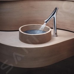 Axor Starck Organic - Mélangeur de lavabo à deux robinets, chrome 12012000