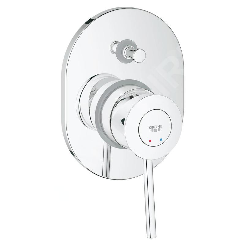 Grohe BauClassic - Mitigeur de baignoire encastré, avec corps, chrome 29047000