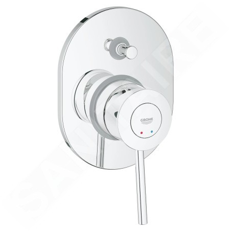 Grohe BauClassic - Mitigeur de baignoire encastré, avec corps, chrome 29047000