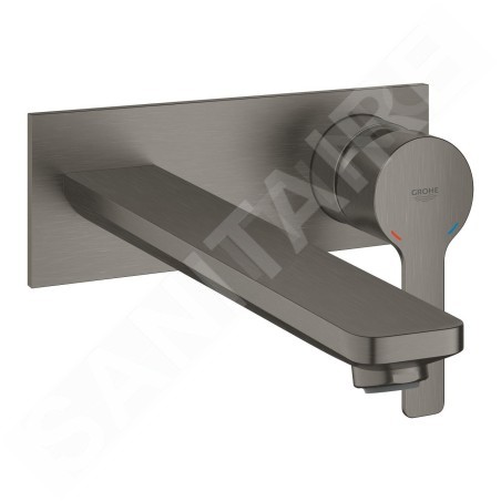 Grohe Lineare - Mitigeur de lavabo encastré, installation à 2 trous, Hard Graphite brossé 23444AL1