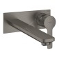Grohe Lineare - Mitigeur de lavabo encastré, installation à 2 trous, Hard Graphite brossé 23444AL1