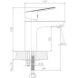 Aqualine Lotta - Mitigeur de lavabo, noir mat LT602B