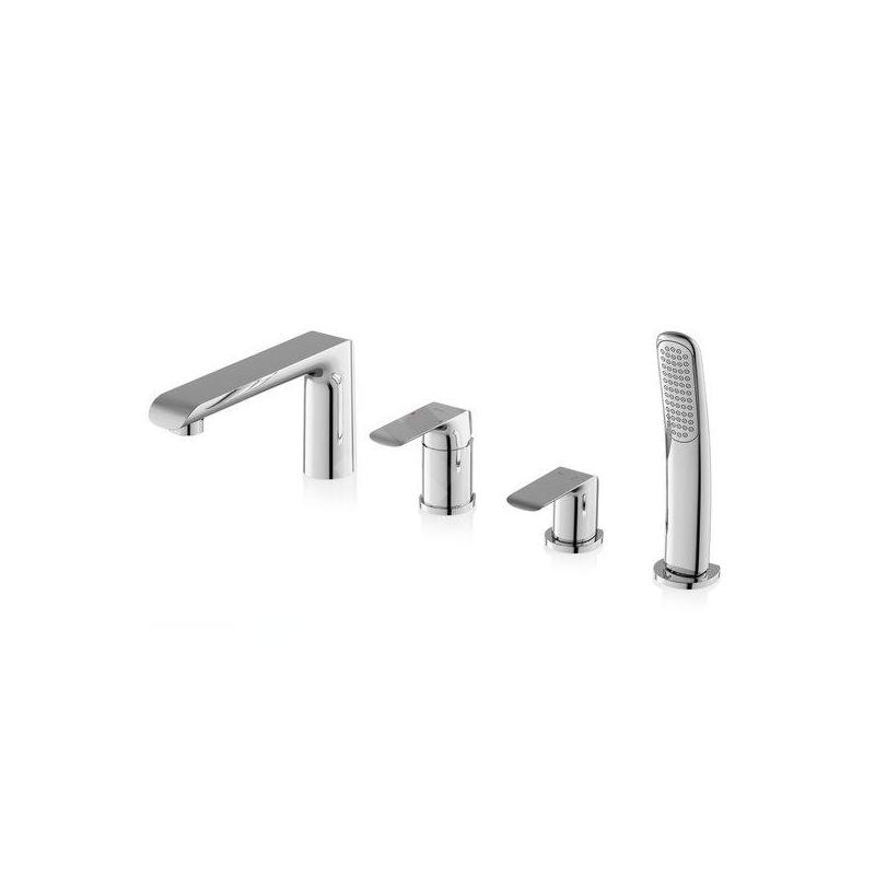 Ravak Flat - Mitigeur FL 026.00 sur le bord de la baignoire, installation de 4 trous, chrome X070120