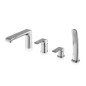 Ravak Flat - Mitigeur FL 026.00 sur le bord de la baignoire, installation de 4 trous, chrome X070120