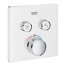 Grohe Grohtherm SmartControl - Mitigeur thermostatique encastré de baignoire à 2 sorties, blanc lunaire 29156LS0