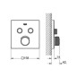 Grohe Grohtherm SmartControl - Mitigeur thermostatique encastré de baignoire à 2 sorties, blanc lunaire 29156LS0