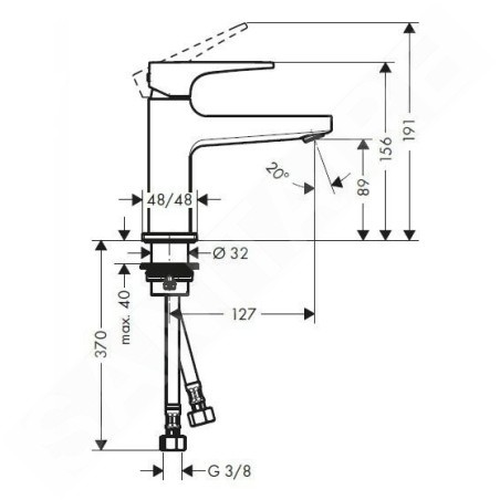 Hansgrohe Metropol - Mitigeur de lavabo 100 avec garniture de vidage Push-Open, chrome 74500000