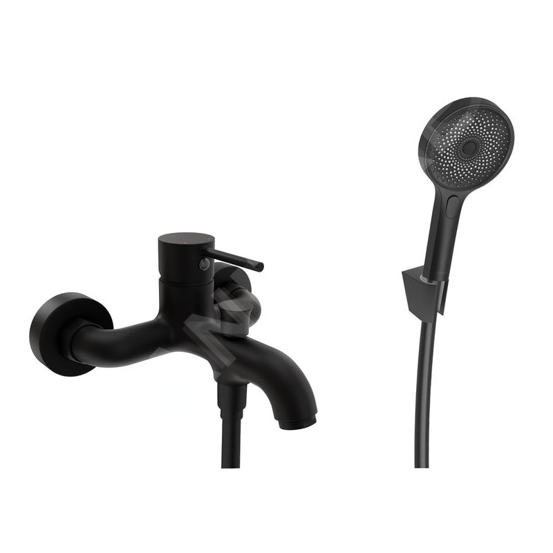 kielle Oudee - Mitigeur de baignoire avec accessoires, noir mat 10302SN14 kielle Oudee - Mitigeur de baignoire avec accessoires, noir mat 10302SN14
