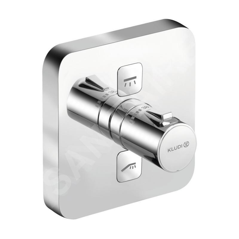 Kludi Push - Mitigeur thermostatique encastré pour 2 sorties, chrome 389110538 Kludi Push - Mitigeur thermostatique encastré pour 2 sorties, chrome 389110538
