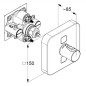 Kludi Push - Mitigeur thermostatique encastré pour 2 sorties, chrome 389110538 Kludi Push - Mitigeur thermostatique encastré pour 2 sorties, chrome 389110538
