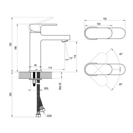 Ravak Chrome - Mitigeur de lavabo, chrome X070191