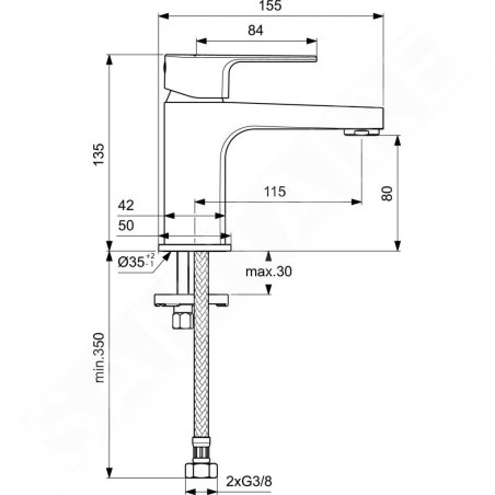 Ideal Standard Cerafine D - Mitigeur de lavabo, chrome BC682AA