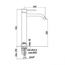 Paffoni Light - Mitigeur de lavabo, noir mat LIG081NO