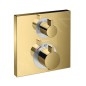 Hansgrohe Ecostat Square - Robinet thermostatique encastré avec 2 fonctions, aspect doré poli 15714990
