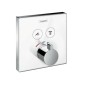 Hansgrohe Shower Select Glass - Mitigeur thermostatique encastré pour 2 sorties, blanc/chrome 15738400 Hansgrohe Shower Select Glass - Mitigeur thermostatique encastré pour 2 sorties, blanc/chrome 15738400
