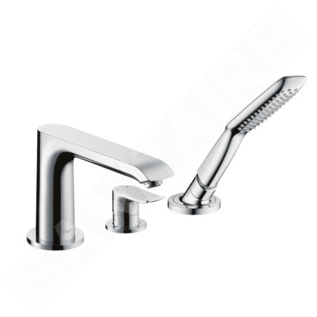 Hansgrohe Metris New - Mitigeur 3 trous pour bord de baignoire, chrome 31190000