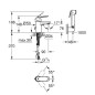 Grohe Eurosmart Cosmopolitan - Mitigeur de lavabo Hygienica, chrome 23125000