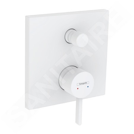 Hansgrohe Finoris - Mitigeur de baignoire encastré, 2 sorties, blanc mat 76415700