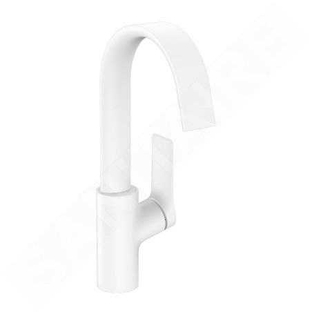 Hansgrohe Vivenis - Mitigeur de lavabo 210, avec vidage rotatif, EcoSmart, blanc mat 75032700