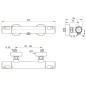 Ideal Standard CeraTherm - Mitigeur thermostatique de douche T50, chrome A7214AA