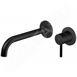Steinberg 100 - Mitigeur de lavabo encastré, installation 2 trous, noir mat 100 1824 3 S