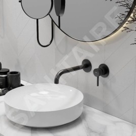 Steinberg 100 - Mitigeur de lavabo encastré, installation 2 trous, noir mat 100 1824 3 S