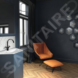 Steinberg 250 - Mitigeur de lavabo avec vidage, noir mat 250 1500 S